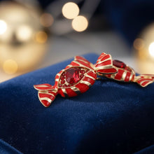 Load image into Gallery viewer, Stud Sweet Candy Red and Gold Crystal Earrings
