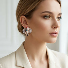 Load image into Gallery viewer, Opulent African Elephant Multicolor Stud Earrings
