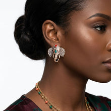 Load image into Gallery viewer, Opulent African Elephant Multicolor Stud Earrings
