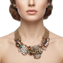 Load image into Gallery viewer, Opulent African Elephant Multicolor Collar Necklace
