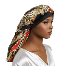 Load image into Gallery viewer, Braids Bonnet Cap Red Leopard Print Unisex
