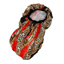 Load image into Gallery viewer, Braids Bonnet Cap Red Leopard Print Unisex
