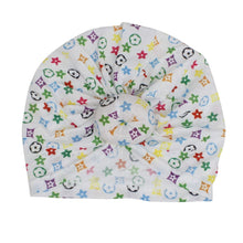 Load image into Gallery viewer, Turban Pre-Tied Donut White Monogram Print Women
