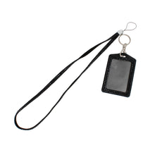 Load image into Gallery viewer, Black Rhinestone ID Lanyard Clip Keychain
