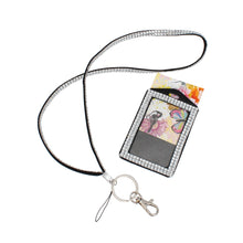 Load image into Gallery viewer, Clear Rhinestone ID Lanyard Clip Keychain
