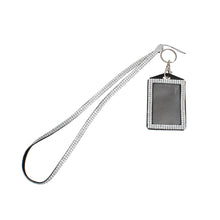 Load image into Gallery viewer, Clear Rhinestone ID Lanyard Clip Keychain
