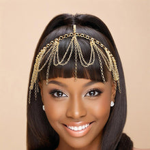 Load image into Gallery viewer, Head Chain Gold Draped and Drop Chains Women
