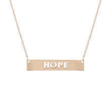 Load image into Gallery viewer, Gold Cutout HOPE Plate Necklace
