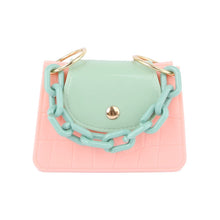 Load image into Gallery viewer, Pink and Mint Mini Jelly Crossbody Bag
