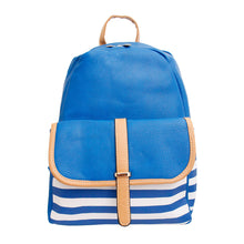 Load image into Gallery viewer, Blue and White Stripe Backpack
