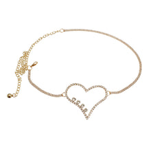Load image into Gallery viewer, Gold Embellished Heart Chain Belt
