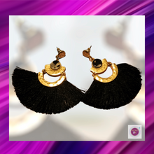 Load image into Gallery viewer, All About The Black Fringe Earrings
