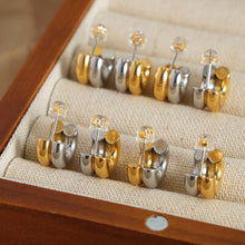 Load image into Gallery viewer, 18K Gold-Plated C-Hoop Earrings

