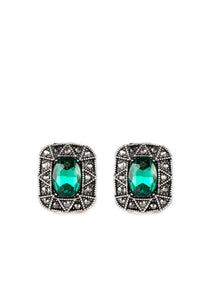 Young Money - Green Earring Post - E0981