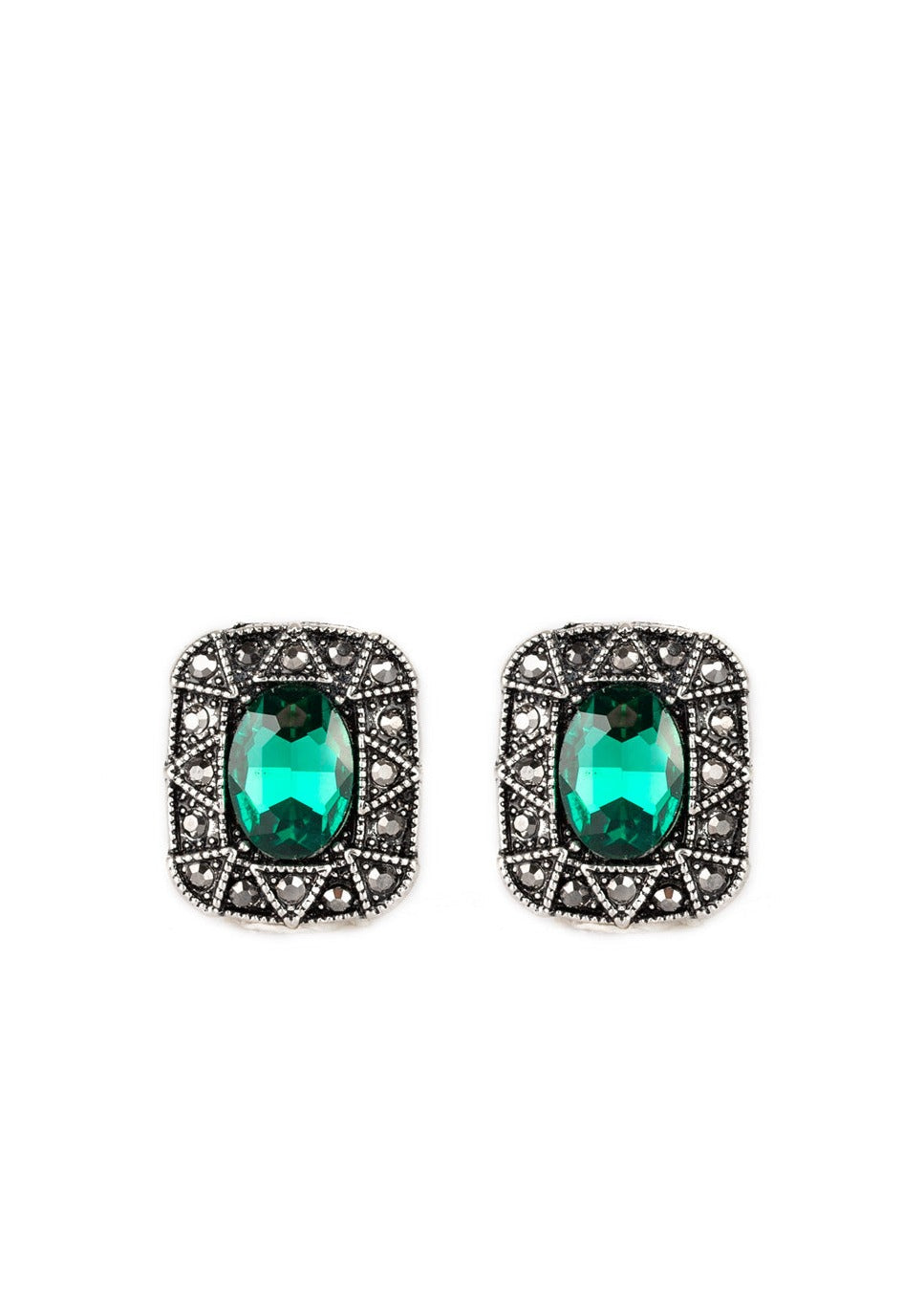 Young Money - Green Earring Post - E0981