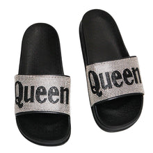 Load image into Gallery viewer, Size 9 Queen Silver Slides
