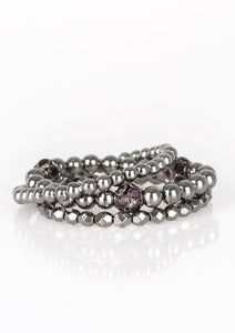 Noticeably Noir - Purple Gunmetal Bracelets - B0630