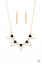 Load image into Gallery viewer, The Pack Leader - Gold &amp; Black Triangle Necklace
