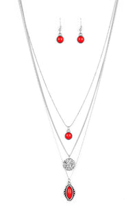 Tide Drifter - Red Necklace - B0631