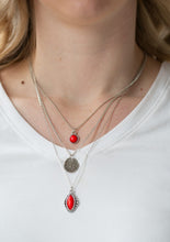 Load image into Gallery viewer, Tide Drifter - Red Necklace - B0631
