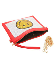 Load image into Gallery viewer, Smile Sequin Red Clutch
