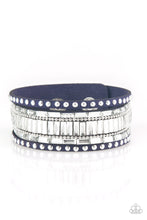 Load image into Gallery viewer, Rock Star Rocker - Blue Rhinestone Wrap Bracelet
