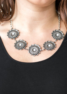 Me-dallions, Myself, and I - White Necklace - N0430
