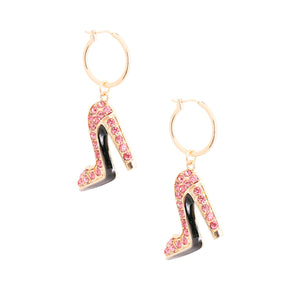 Bling Boutique High Heel Pink Hoops