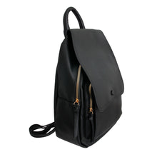 Load image into Gallery viewer, Black Flap Convertible Backpack Bag

