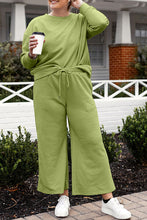 Load image into Gallery viewer, Double Take Full Size Textured Long Sleeve Top and Drawstring Pants Set
