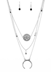 Lunar Lotus - Black Necklace - N0224