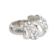 Load image into Gallery viewer, Silver Twisted Swivel Cocktail Ring
