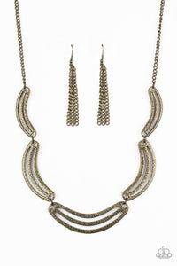 Palm Springs Pharaoh - Brass Necklace - N0651