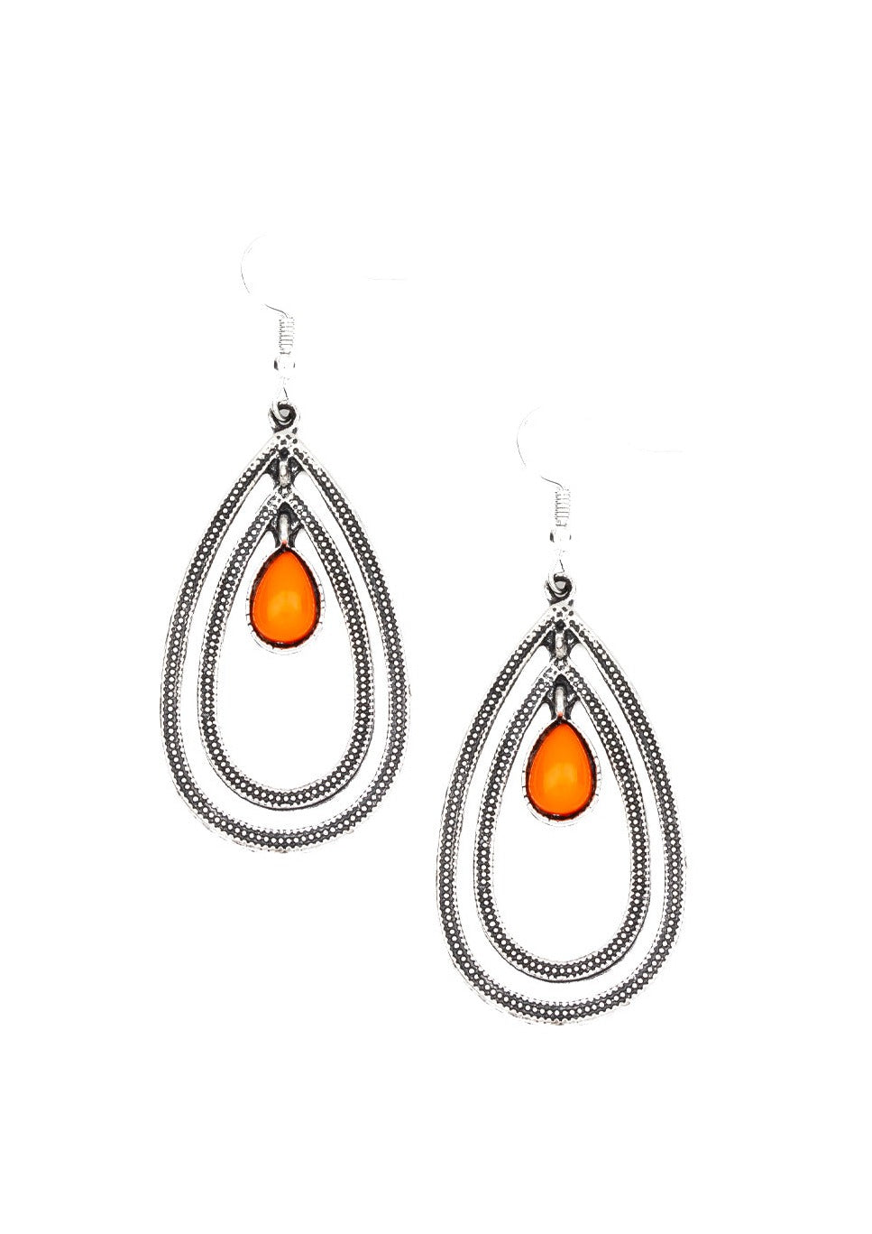 Drops of Color - Orange Earrings -`E0027