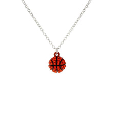 Load image into Gallery viewer, Orange Rhinestone Basketball Necklace

