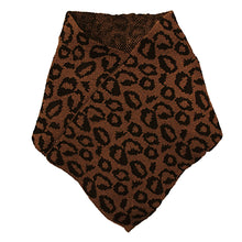 Load image into Gallery viewer, Brown Leopard Triangle Tube Scarf
