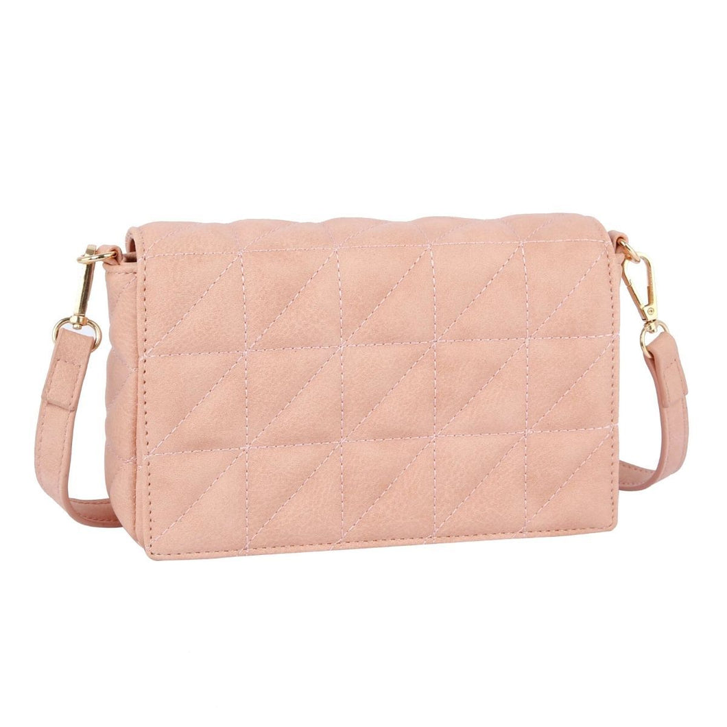 Blush Quilted Boxy Crossbody