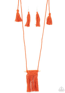 Between You and MACRAME - Orange Necklace