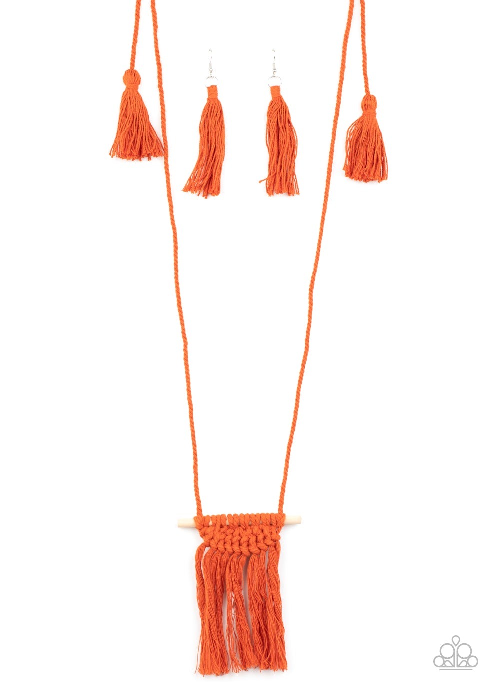 Between You and MACRAME - Orange Necklace