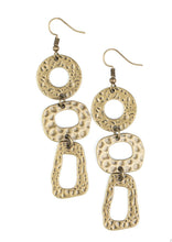 Load image into Gallery viewer, Prehistoric Prowl - Brass Earrings
