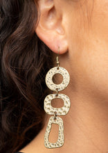 Load image into Gallery viewer, Prehistoric Prowl - Brass Earrings
