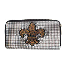 Load image into Gallery viewer, Rhinestone Fleur de Lis Wallet
