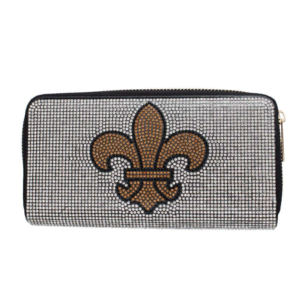 Rhinestone Fleur de Lis Wallet