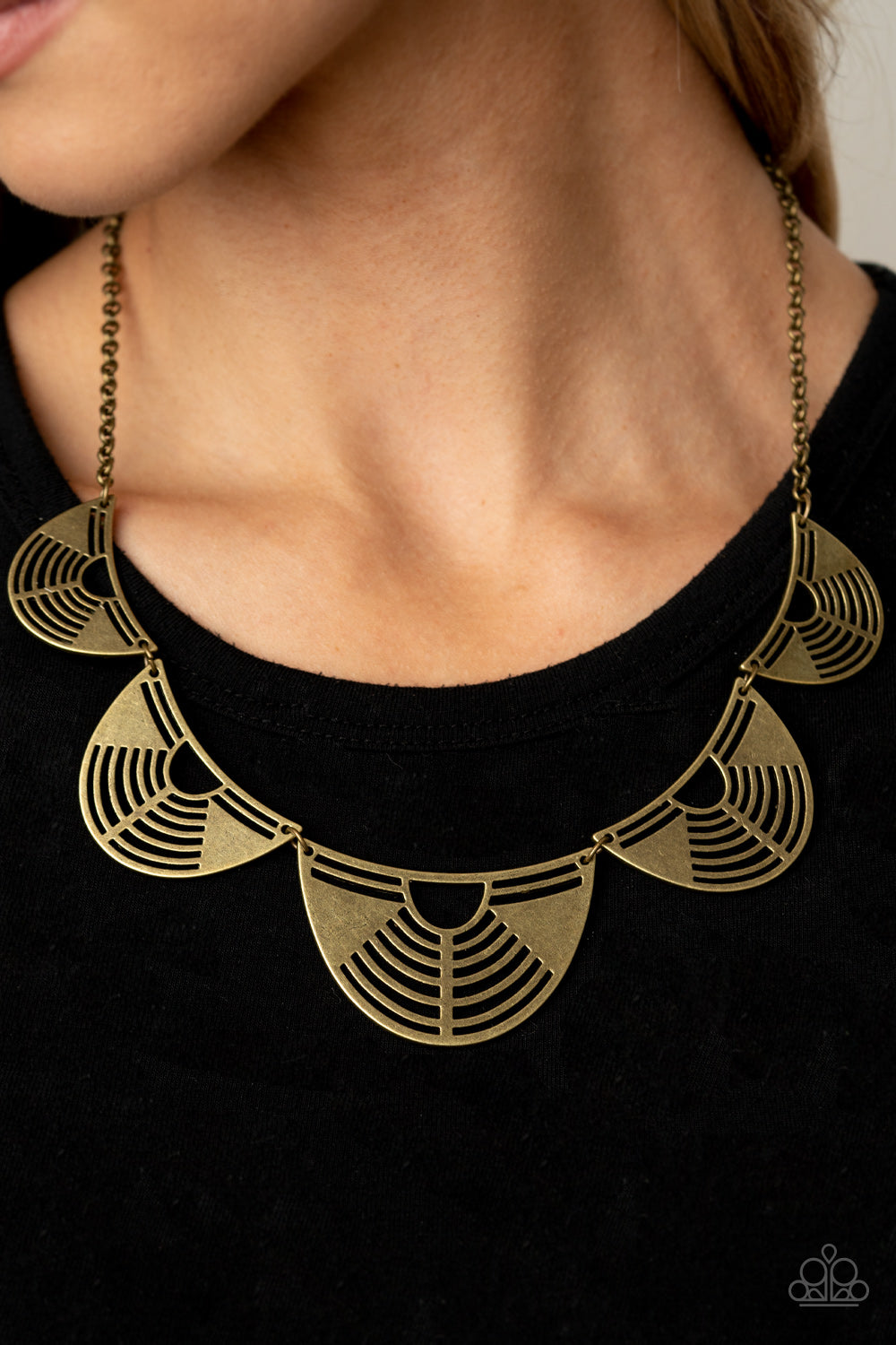 Record-Breaking Radiance - Brass Necklace - N0557