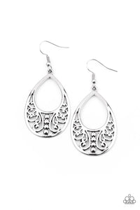 Stylish Serpentine - Silver Earrings - E0115