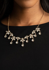 Vintage Royale - Gold Rhinestone - Necklace - N0470 