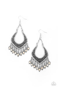 Sahara Fiesta - White Stone Earrings - E0440