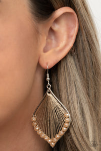 Pulling at My HARP-strings - Brown Earrings - E0632