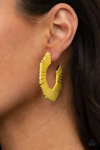 Fabulously Fiesta - Yellow Earrings - E0740