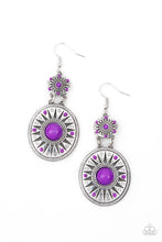 Load image into Gallery viewer, Temple of The Sun - Purple Earrings - E0733
